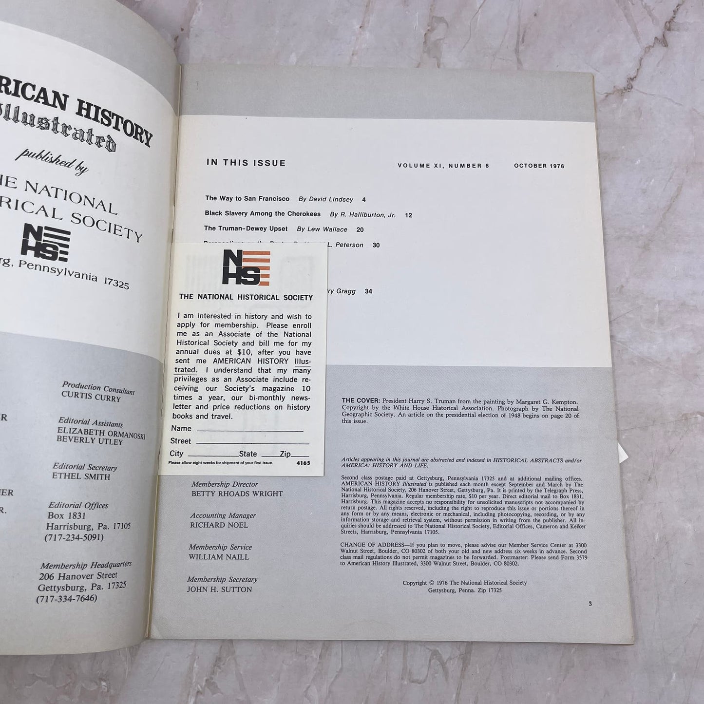 1976 Oct - American History Illustrated Magazine - Harry S. Truman M21