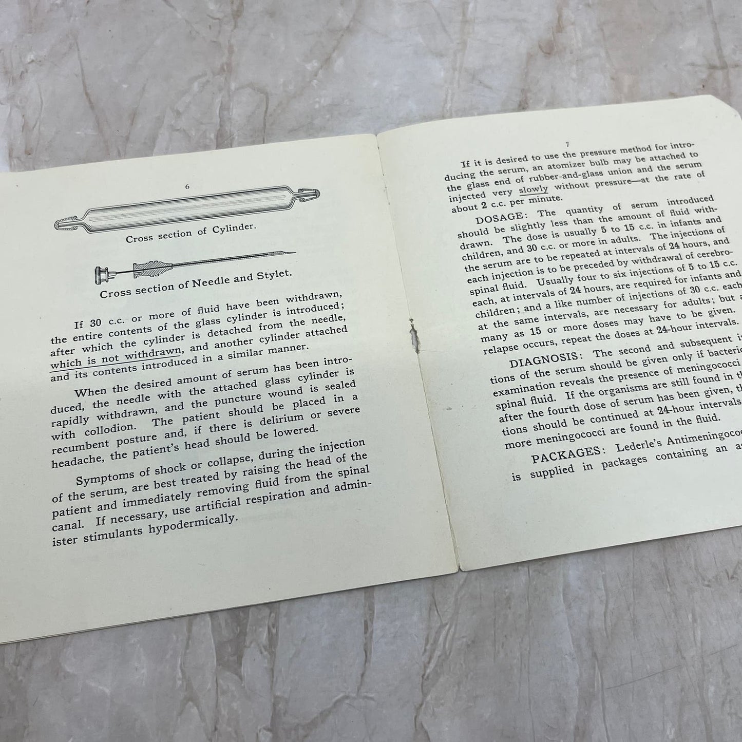 Vintage Antimeningococcus Serum Instructions and Respiratory Card AE3