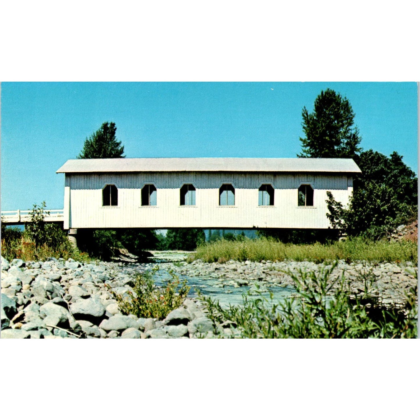 Covered Bridge in Southern Oregon Hwy 99 Vintage Covered Bridge Postcard PD6