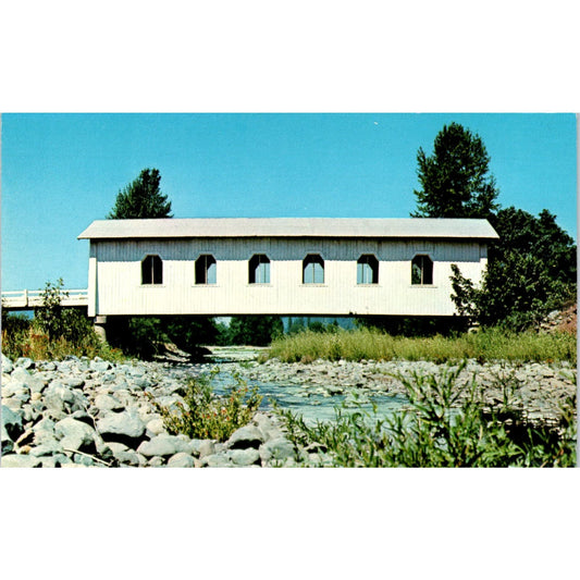 Covered Bridge in Southern Oregon Hwy 99 Vintage Covered Bridge Postcard PD6