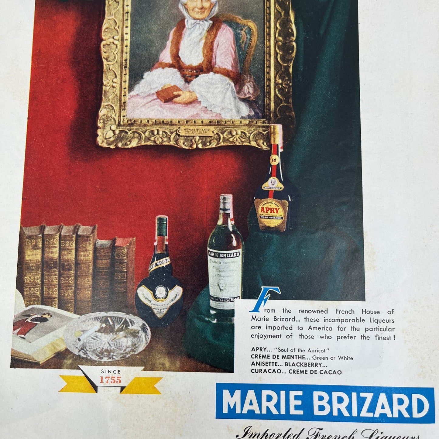 Marie Brizard French Liqueurs Schenley Import Co 1951 Magazine Ad FL6-10