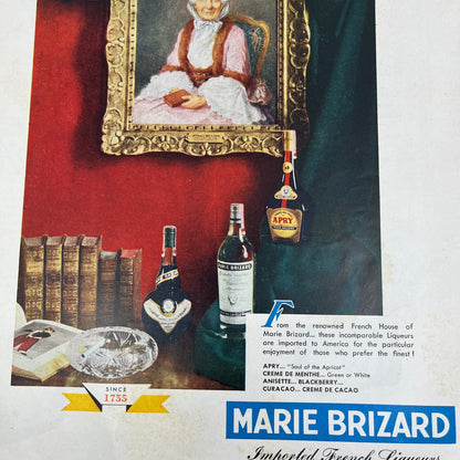 Marie Brizard French Liqueurs Schenley Import Co 1951 Magazine Ad FL6-10