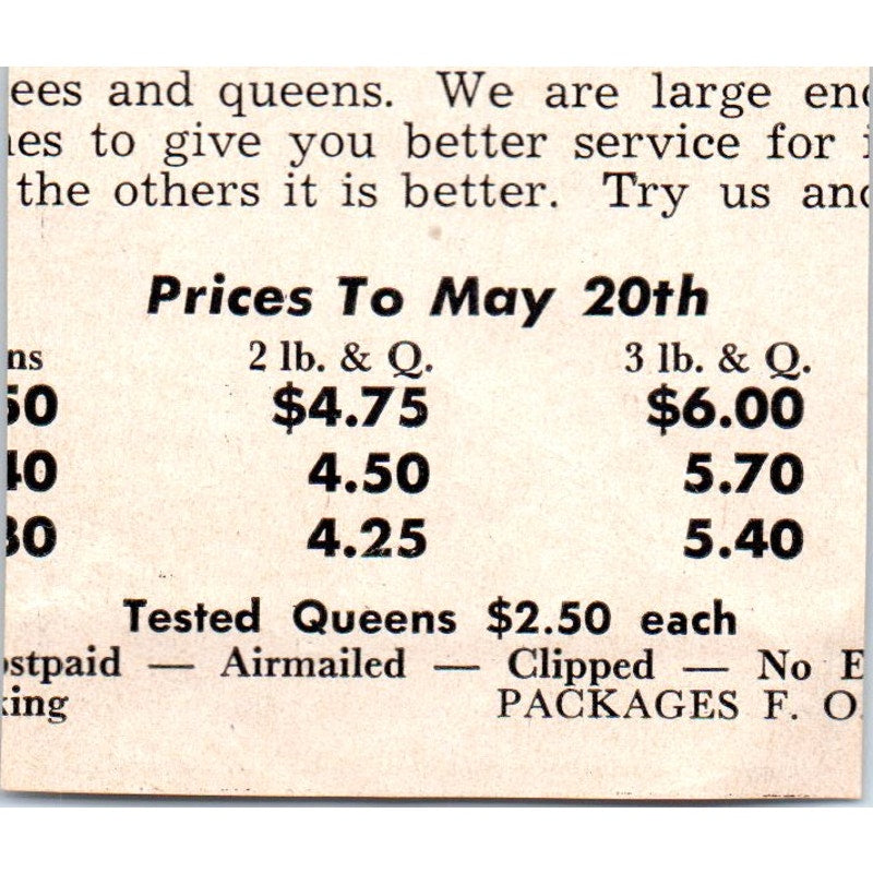 Bee Supplies Williams Bros Mfg Co Portland OR 1961 Magazine Ad AK6-S12