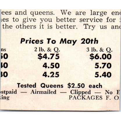 Bee Supplies Williams Bros Mfg Co Portland OR 1961 Magazine Ad AK6-S12