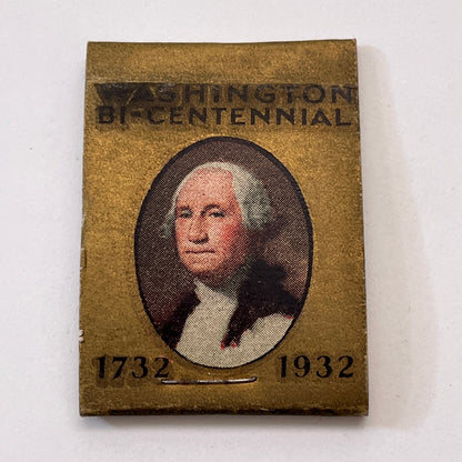 1932 University Cafeteria Bangor ME Washington Bicentennial Matchbook TB8-MB3-6