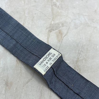 Retro Pure Silk Embroidered Made in Thailand Straight Slim Necktie Tie TJ4-T1