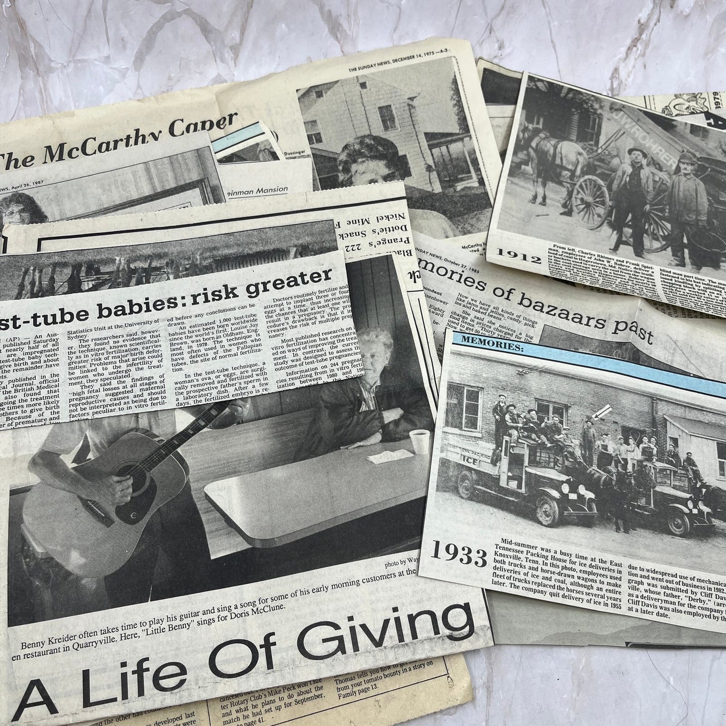 1970s-80s Huge Lot of Vintage Newspaper Clippings from the Lancaster PA Area TF5