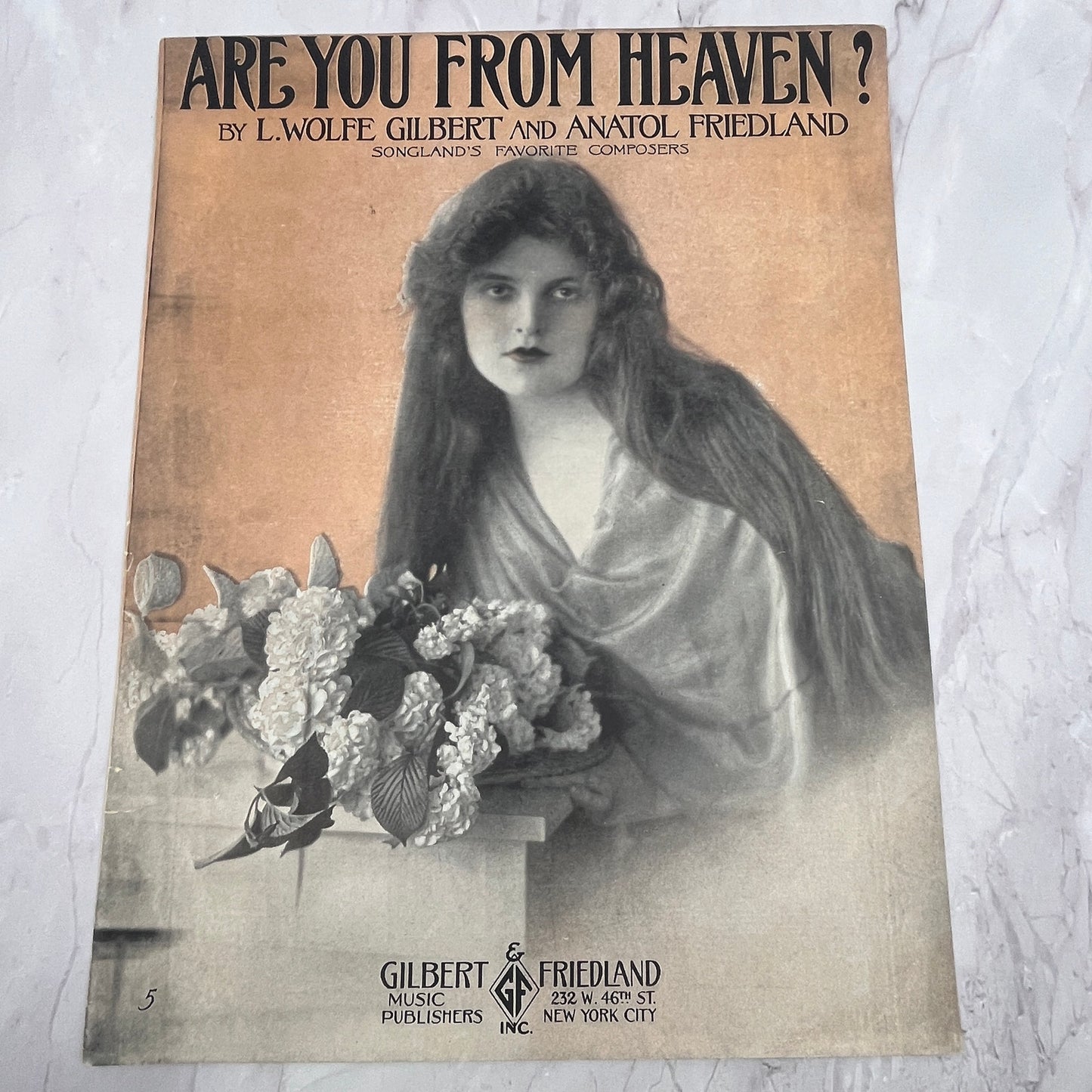 Are You From Heaven? L. Wolfe Anatol Friedland 1917 Sheet Music V16