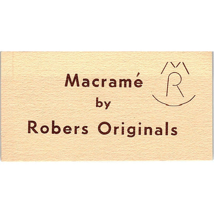 Macrame by Robers Originals Patricia Robertson Houston TX Business Card TH2-B1