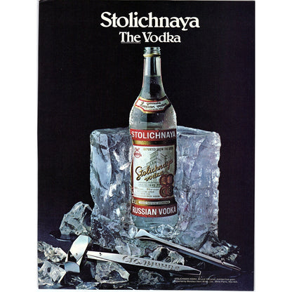 Stolichnaya Russian Vodka 1984 Ad AF8-4