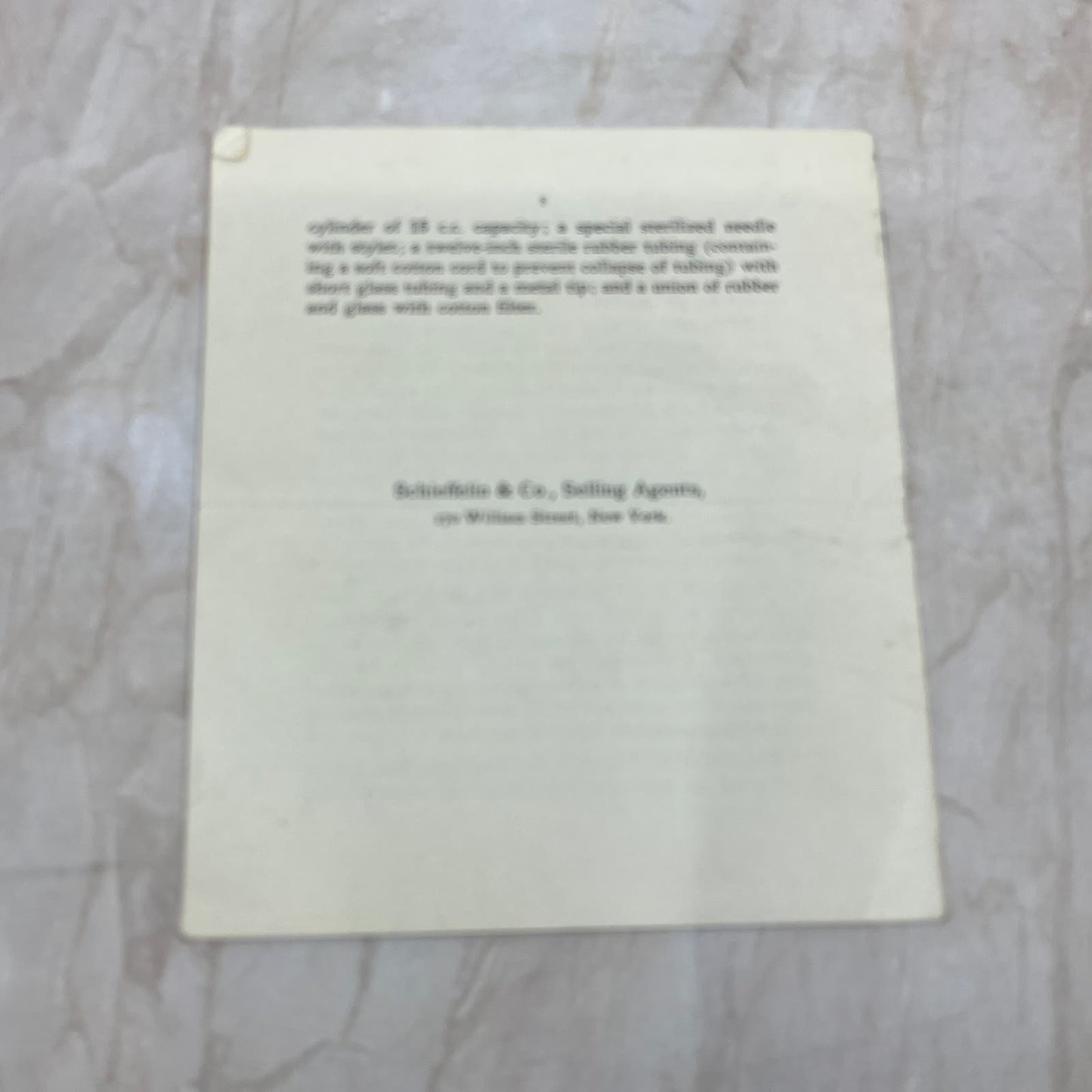 Vintage Antimeningococcus Serum Instructions and Respiratory Card AE3