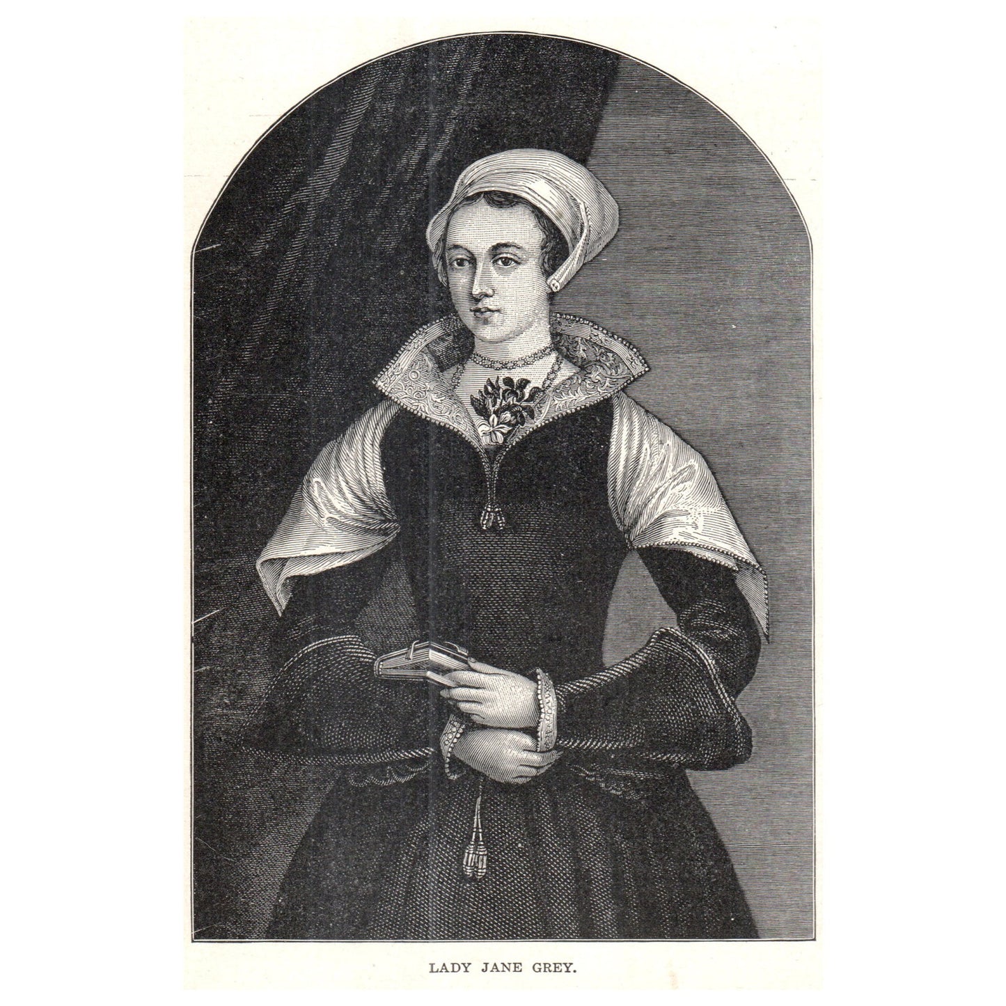 Lady Jane Grey 1911 Engraving Print AF5-8