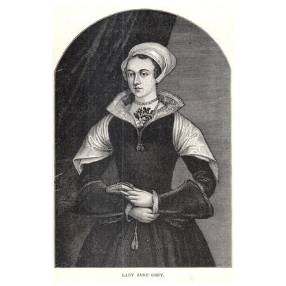 Lady Jane Grey 1911 Engraving Print AF5-8