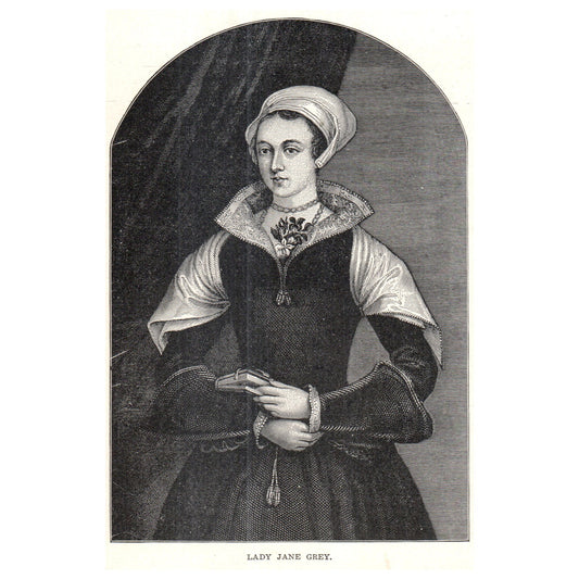 Lady Jane Grey 1911 Engraving Print AF5-8