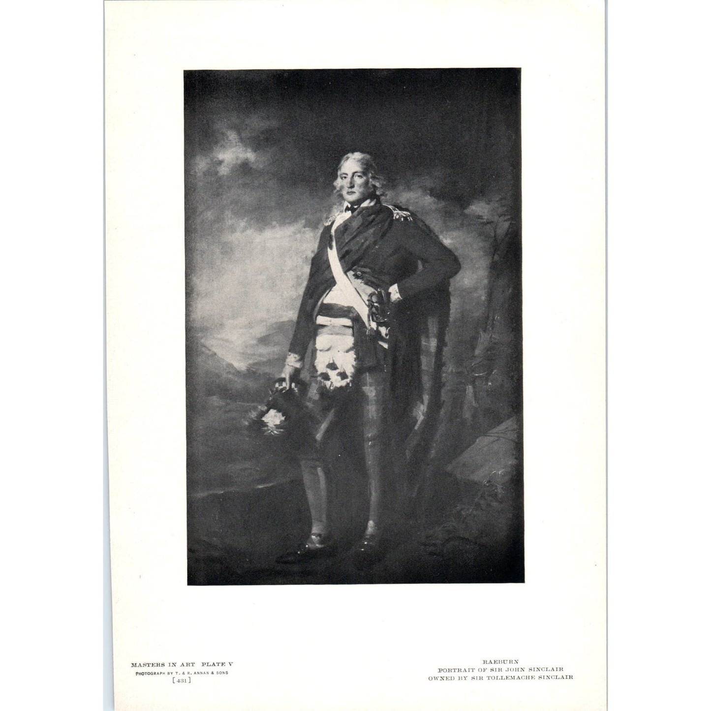 Portrait of Sir John Sinclair - Raeburn c1905 Art Print D16