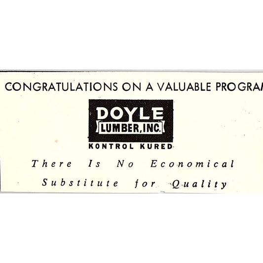 Doyle Lumber Inc Kontrol Kured Martinsville VA 1960s Ad AG2-M4