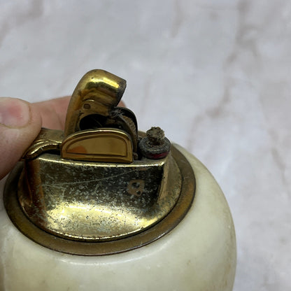 Vintage Evans Brass in Italian Alabaster Marble Table Lighter TL1