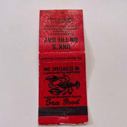 Unk's On the Bay Rolland & Marty Waterford CT Vintage Matchbook Cover TB6-MB1-10