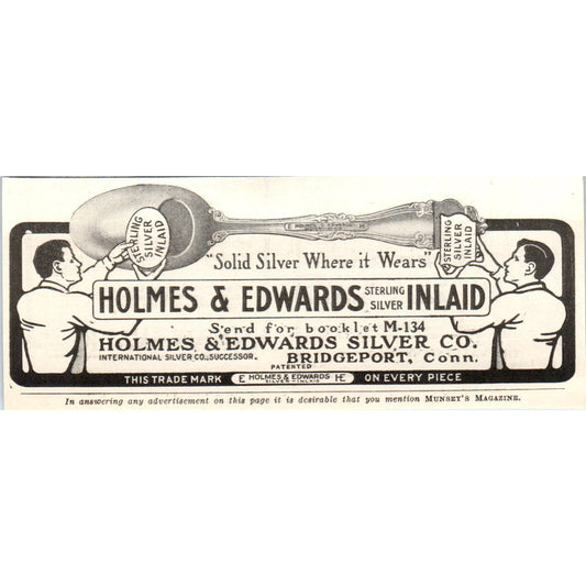 Holmes & Edwards Silverware Bridgeport CT c1905 Original Advertisement AE7-A1
