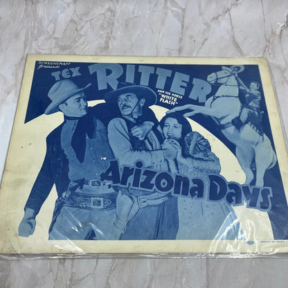 Vintage Tex Ritter Arizona Days Western Movie Lobby Card FL6-2