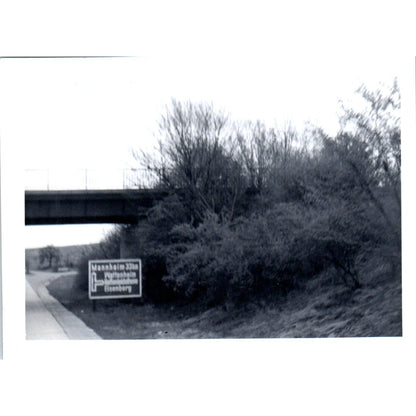 Mannheim and Eisenberg Highway Sign Postwar Germany c1954 Army Photo AF1-AP5