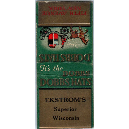 Dobbs Hats Ekstrom's Superior WI Vintage Matchbook Cover SD2-Y12