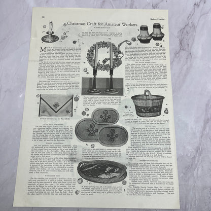 1922 Christmas Craft for Amateur Workers Edna Selena Cave Vintage Ad 10x13 V17