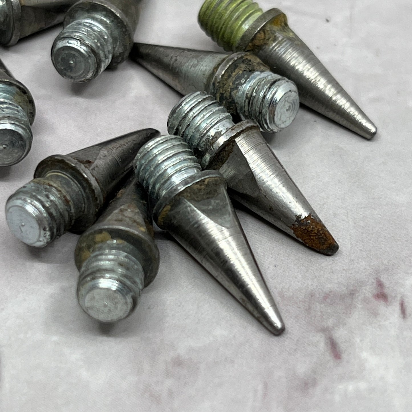 Lot of 10 Vintage Metal Cleat Spikes 1/2" SE2