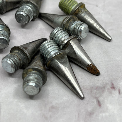 Lot of 10 Vintage Metal Cleat Spikes 1/2" SE2