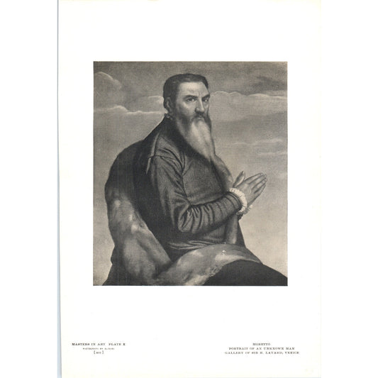 Portrait of an Unknown Man - Moretto 1908 Victorian Art Print AB8-MA11