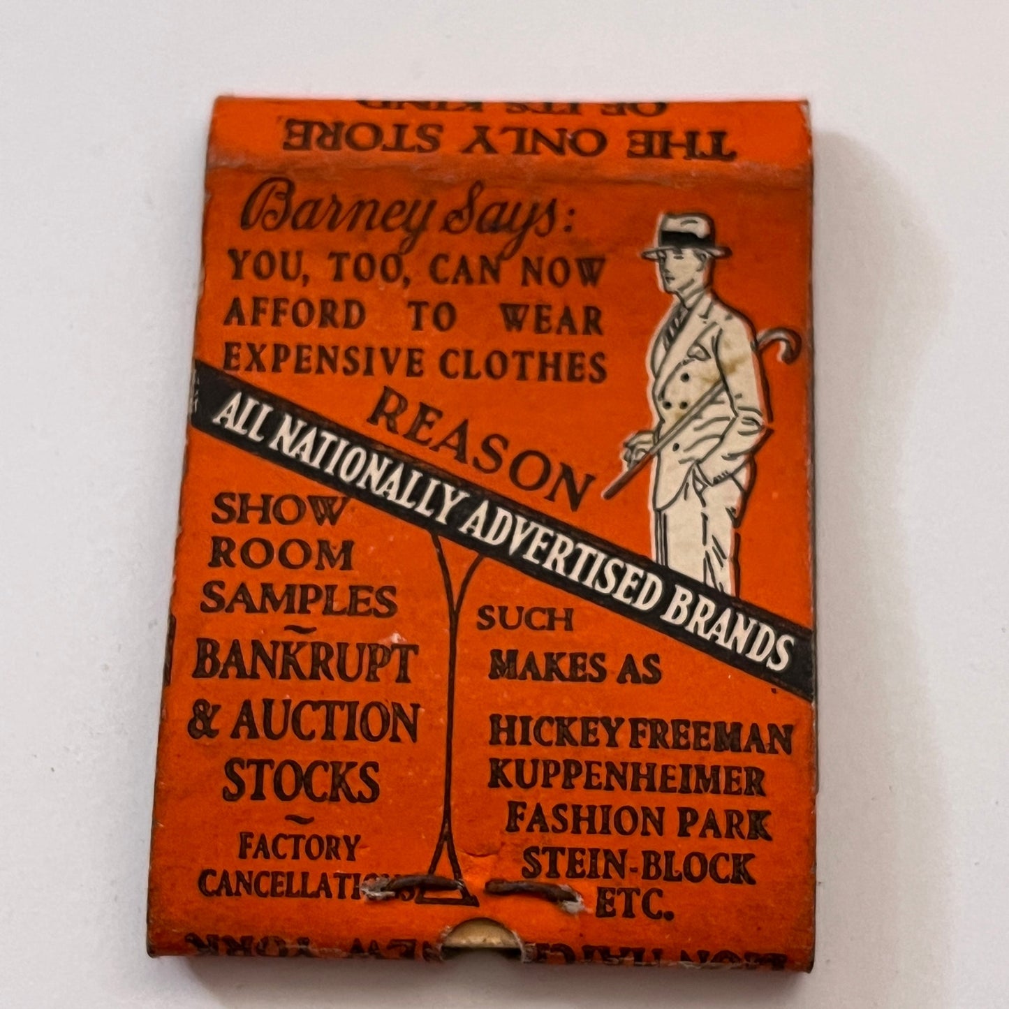 Barney's Clothes 7th Ave New York Vintage Matchbook Cover TB8-MB2-10