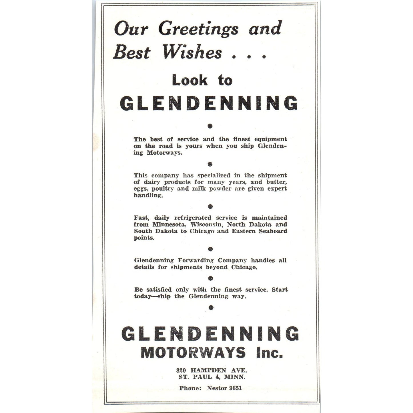 National Soap & Chemical Charles A Holzer, Glendenning Motorways 1953 Ad AE9-DC1