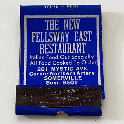 The New Fellsway East Restaurant Somerville Vintage Matchbook Cover TB8-MB2-10