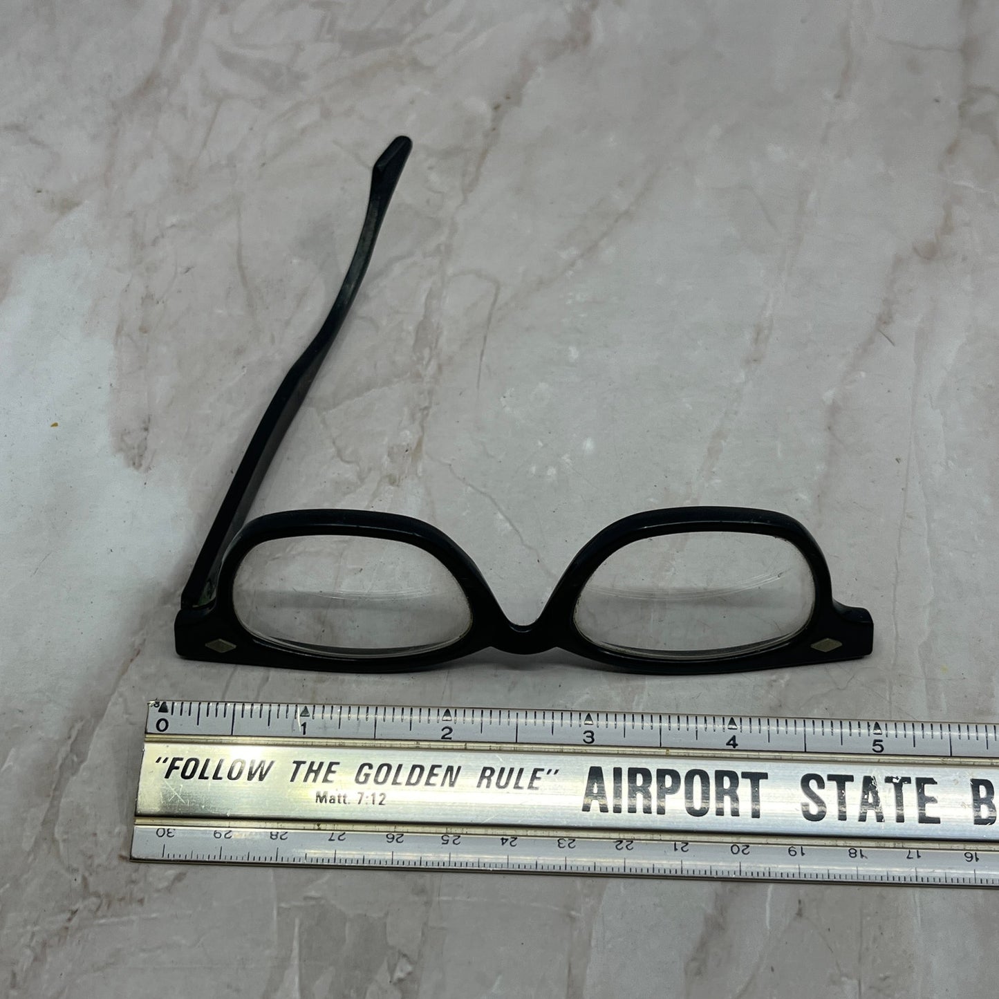 Vintage Criss 46-19 5 1/2 Black Acrylic Sunglasses Eyeglasses Frames TG7-G5-4