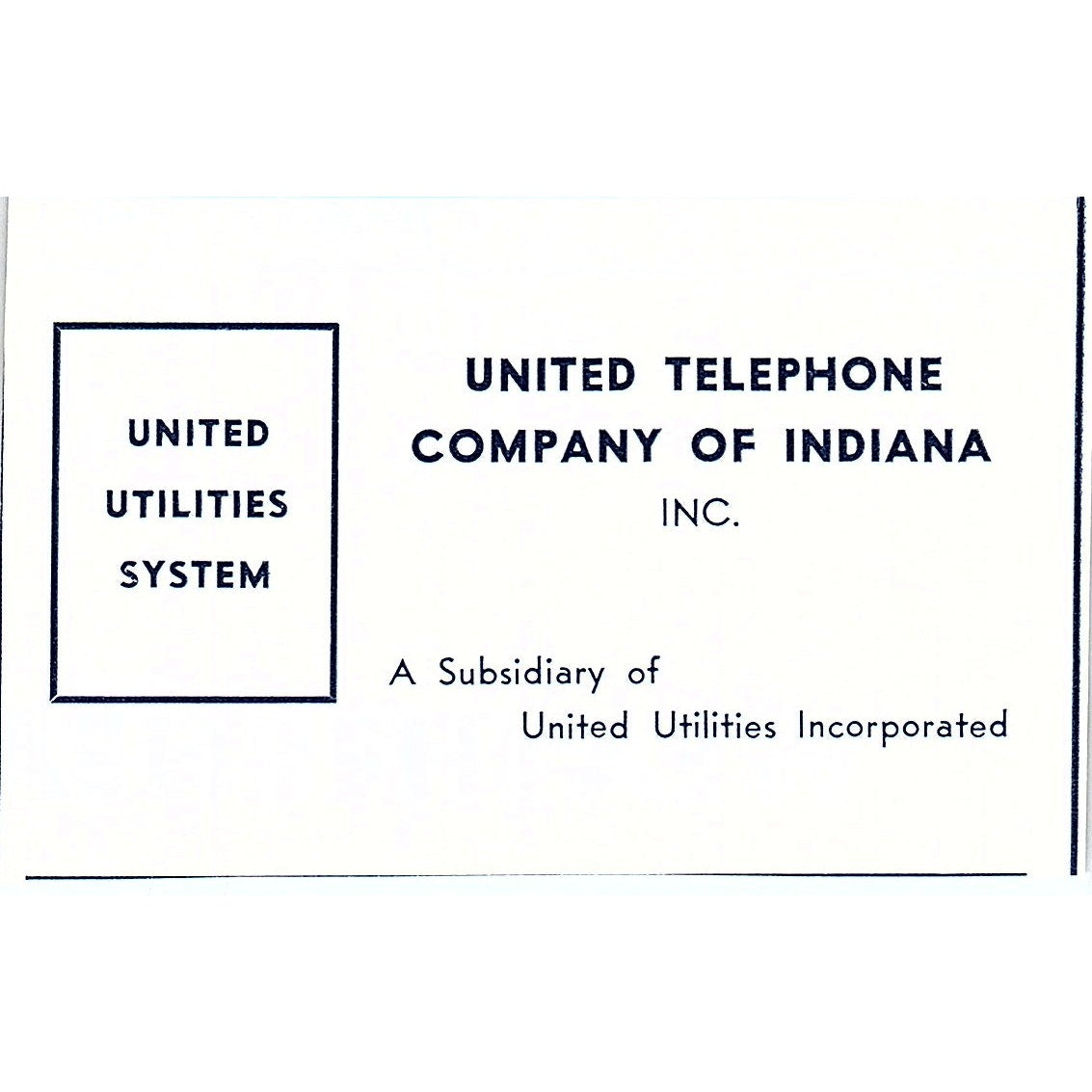 United Telephone Company of Indiana Inc Ft. Wayne Indiana 1964 Ad AG1-S18