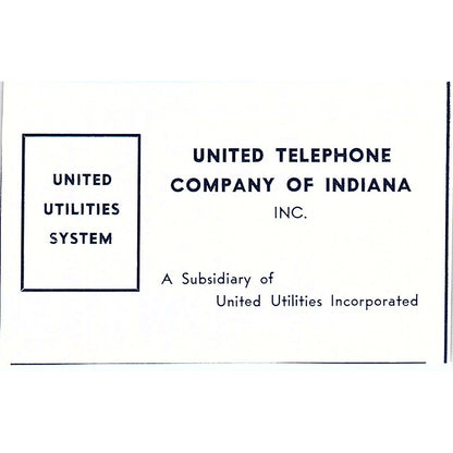 United Telephone Company of Indiana Inc Ft. Wayne Indiana 1964 Ad AG1-S18