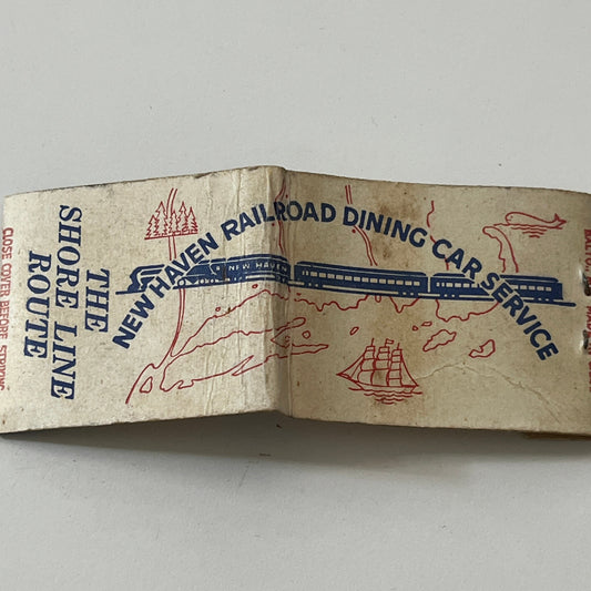 The Shore Line Route Dining Car Service Tenderay Beef Matchbook Cover TB6-MB1-4