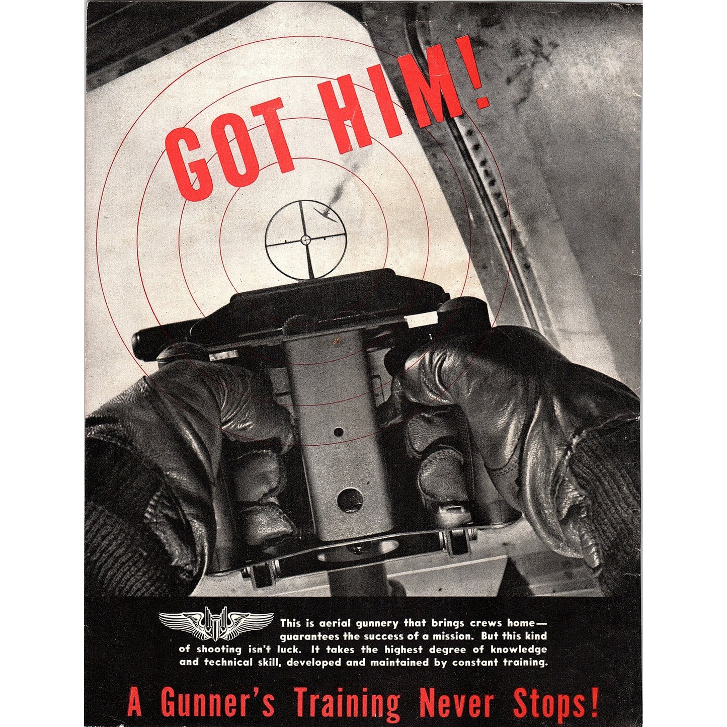 Air Force Aerial Gunnery A Gunner's Training Never Stops 1944 WWII Article AG2-4