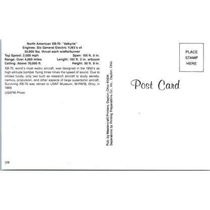 Lockheed SR-71A Vintage Postcard PC19