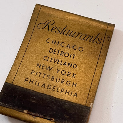 Stouffer's Restaurants Chicago New York Detroit Vtg Matchbook Cover TB8-MB2-10
