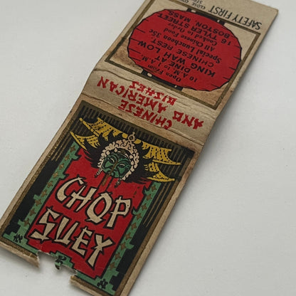 King Wah Low Chinese Restaurant Boston MA Vintage Matchbook Cover TB8-MB2-1