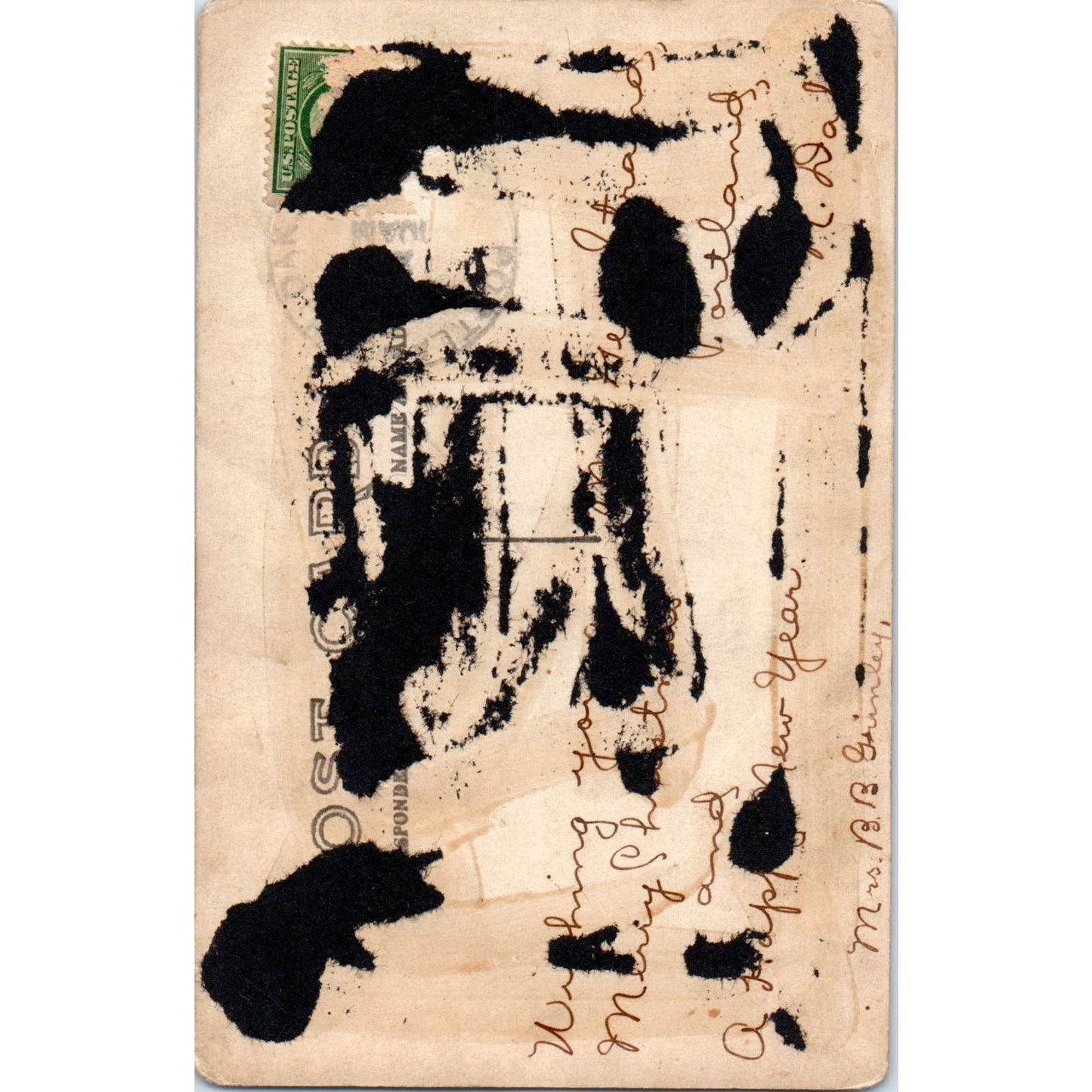 Andrew Victor Grinley Wilma Elanora Grinley Antique RPPC Postcard AE2