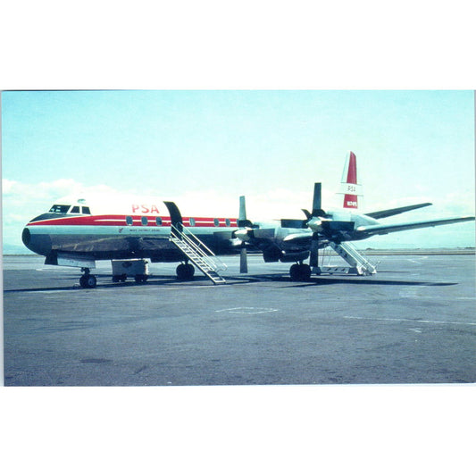 Pacific Southwest Airlines Lockheed L-188 Vintage Postcard PC18