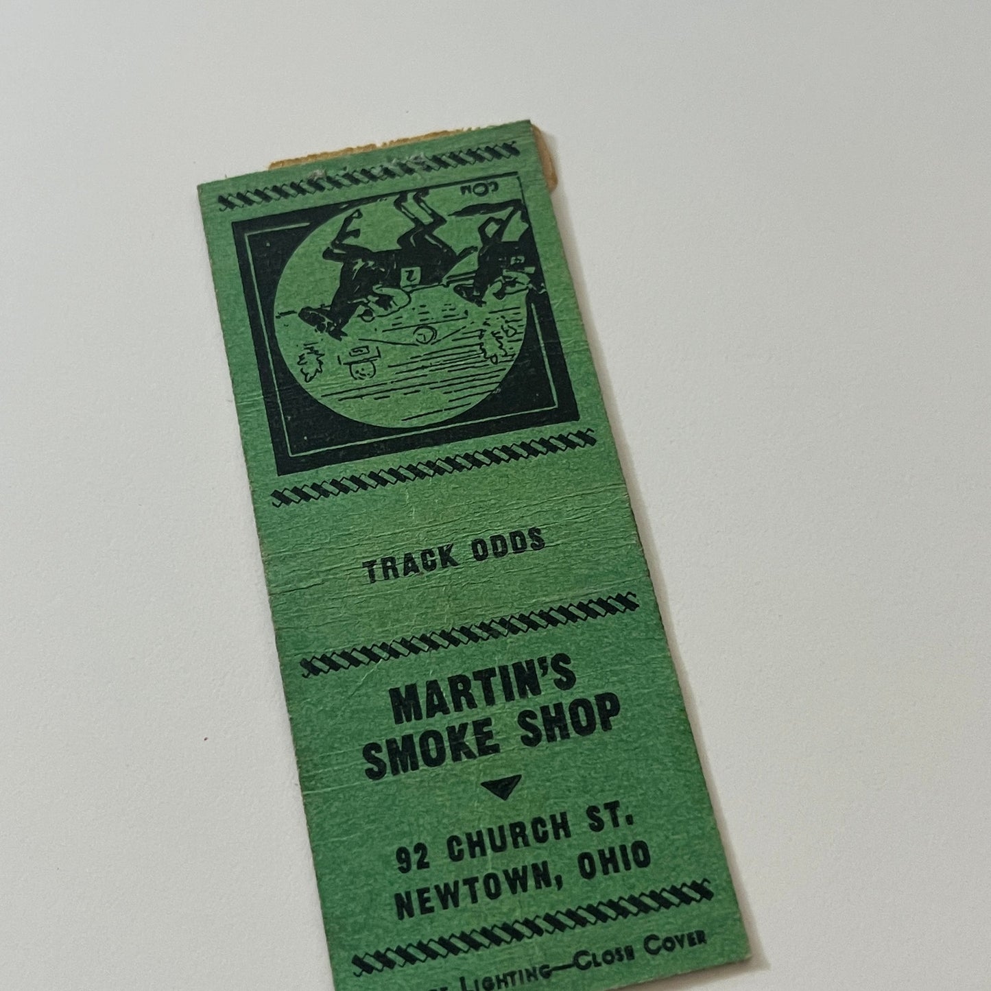 Martin's Smoke Shop Newton Ohio Vintage Matchbook Cover TB6-MB2-5