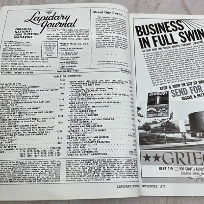 Topaz Matrix Minas Gerais Brazil - Lapidary Journal Magazine - Nov 1973 M22