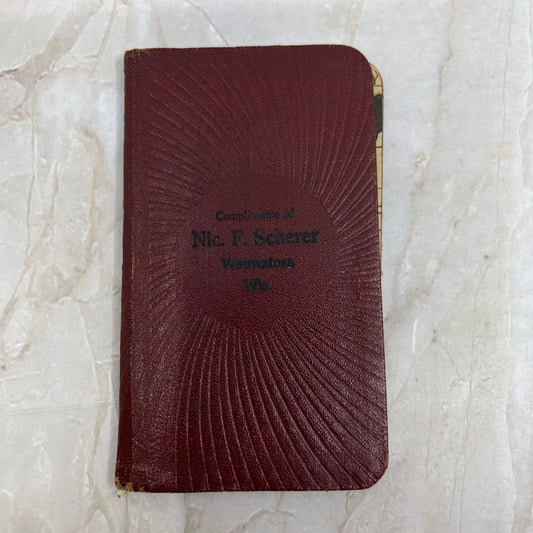 1931 Nic. F. Sherer Wauwatosa WI Headstones Advertising Pocket Book P5-1