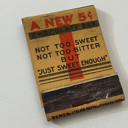 Smokers' Chocolate Rockwood & Co Vintage Matchbook Cover TB8-MB-8