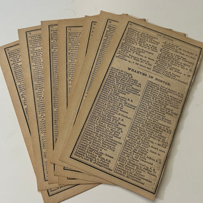 Boston Streets Listings 7 Pages 1871 Boston Almanac Clipping SAI2-H4