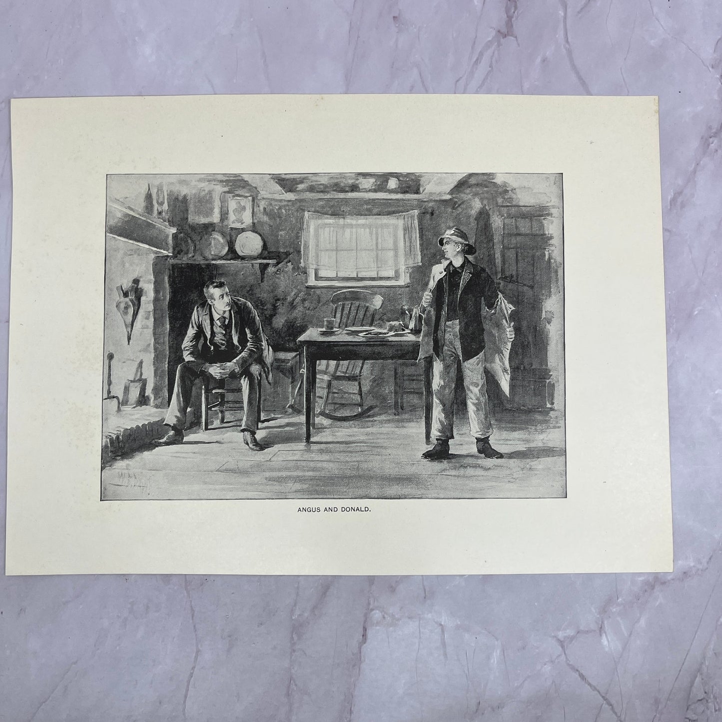 Angus and Donald Antique 8.5x11.5" Engraving Art Print V20