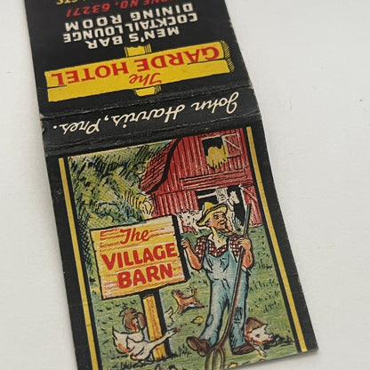 The Garde Hotel John Harris Hartford CT Vintage Matchbook Cover TB8-MB2-1